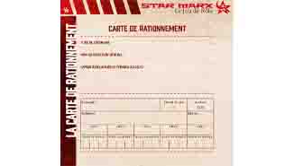 Une carte de rationnement pour Star Marx.