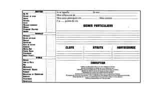 La fiche de perso pour la version amateur de Star Marx - Variante printer friendly.