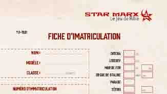 Une fiche d'immatriculation pour un soyouz.