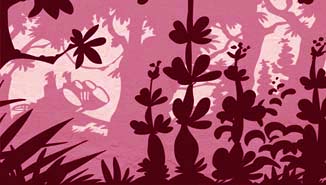 Une jungle extra-terrestre en nuances de pourpre.